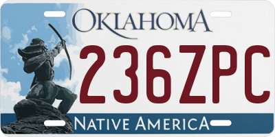 OK license plate 236ZPC