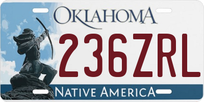 OK license plate 236ZRL