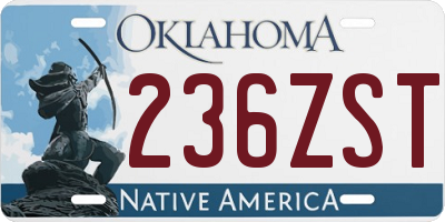 OK license plate 236ZST