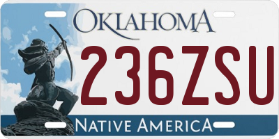 OK license plate 236ZSU