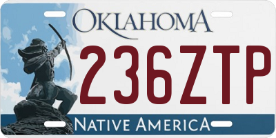 OK license plate 236ZTP