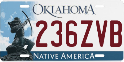 OK license plate 236ZVB