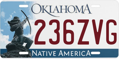 OK license plate 236ZVG