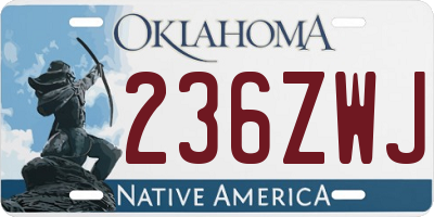 OK license plate 236ZWJ