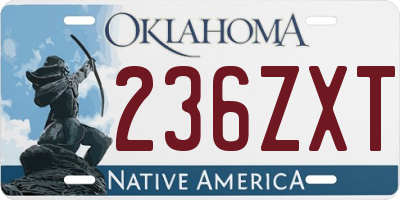 OK license plate 236ZXT