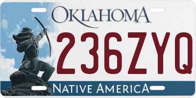 OK license plate 236ZYQ