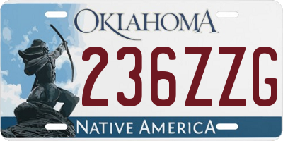 OK license plate 236ZZG