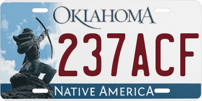 OK license plate 237ACF