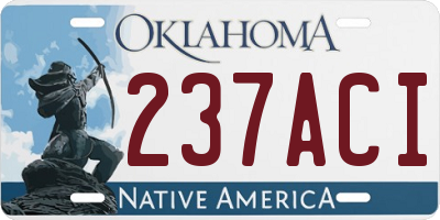OK license plate 237ACI