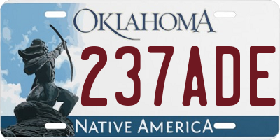 OK license plate 237ADE