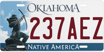 OK license plate 237AEZ