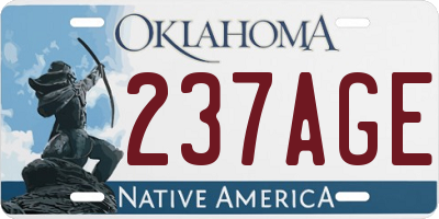 OK license plate 237AGE