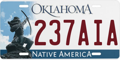 OK license plate 237AIA