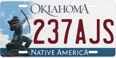 OK license plate 237AJS