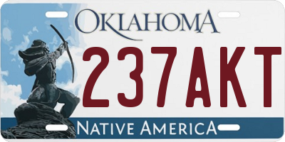 OK license plate 237AKT