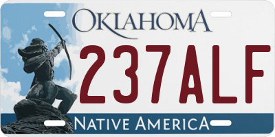 OK license plate 237ALF