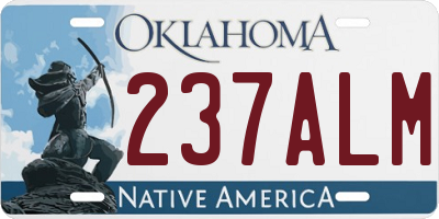OK license plate 237ALM