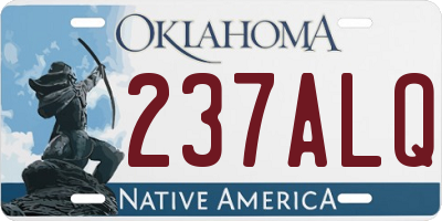 OK license plate 237ALQ