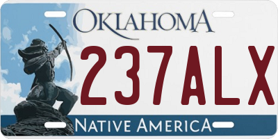OK license plate 237ALX