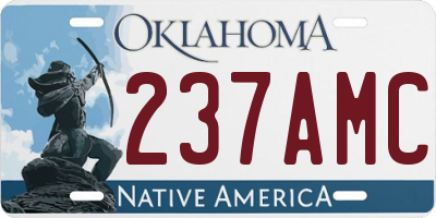 OK license plate 237AMC