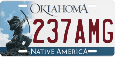 OK license plate 237AMG