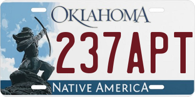 OK license plate 237APT