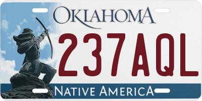 OK license plate 237AQL