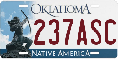 OK license plate 237ASC