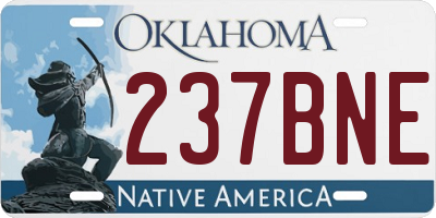 OK license plate 237BNE