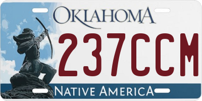 OK license plate 237CCM