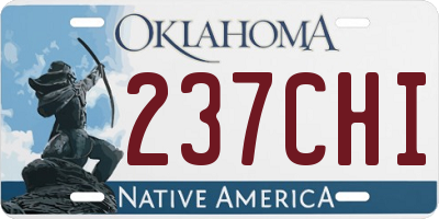 OK license plate 237CHI