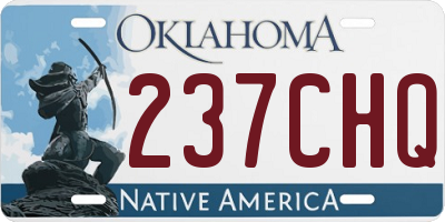OK license plate 237CHQ