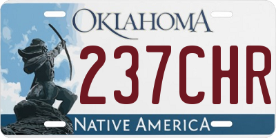 OK license plate 237CHR