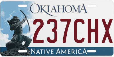 OK license plate 237CHX