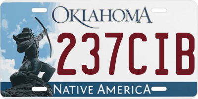 OK license plate 237CIB