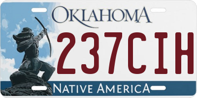 OK license plate 237CIH