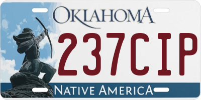 OK license plate 237CIP