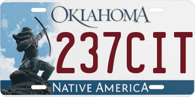 OK license plate 237CIT