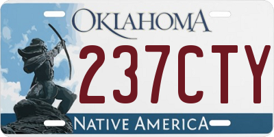 OK license plate 237CTY