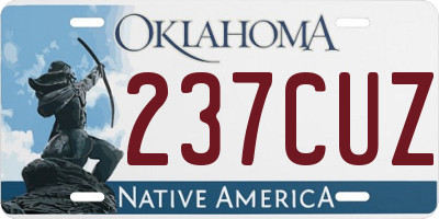 OK license plate 237CUZ