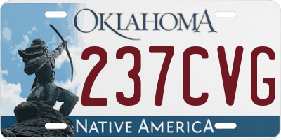 OK license plate 237CVG