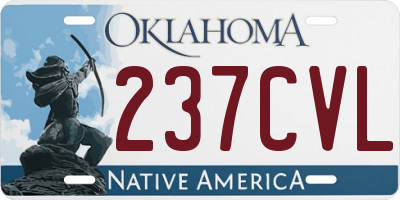 OK license plate 237CVL