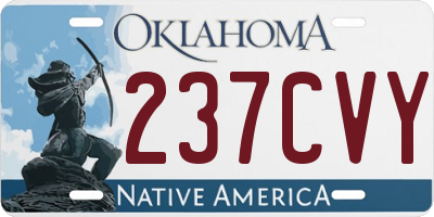 OK license plate 237CVY