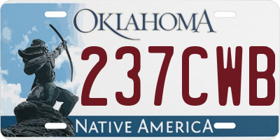 OK license plate 237CWB