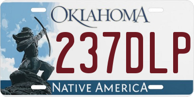 OK license plate 237DLP