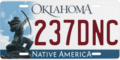 OK license plate 237DNC