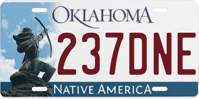 OK license plate 237DNE