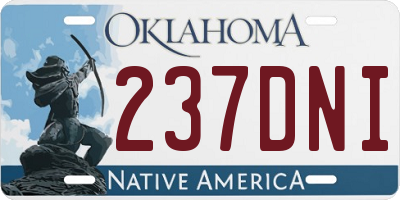 OK license plate 237DNI