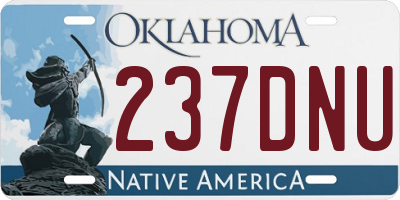 OK license plate 237DNU