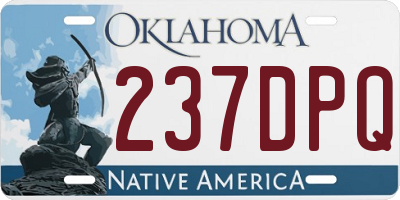 OK license plate 237DPQ